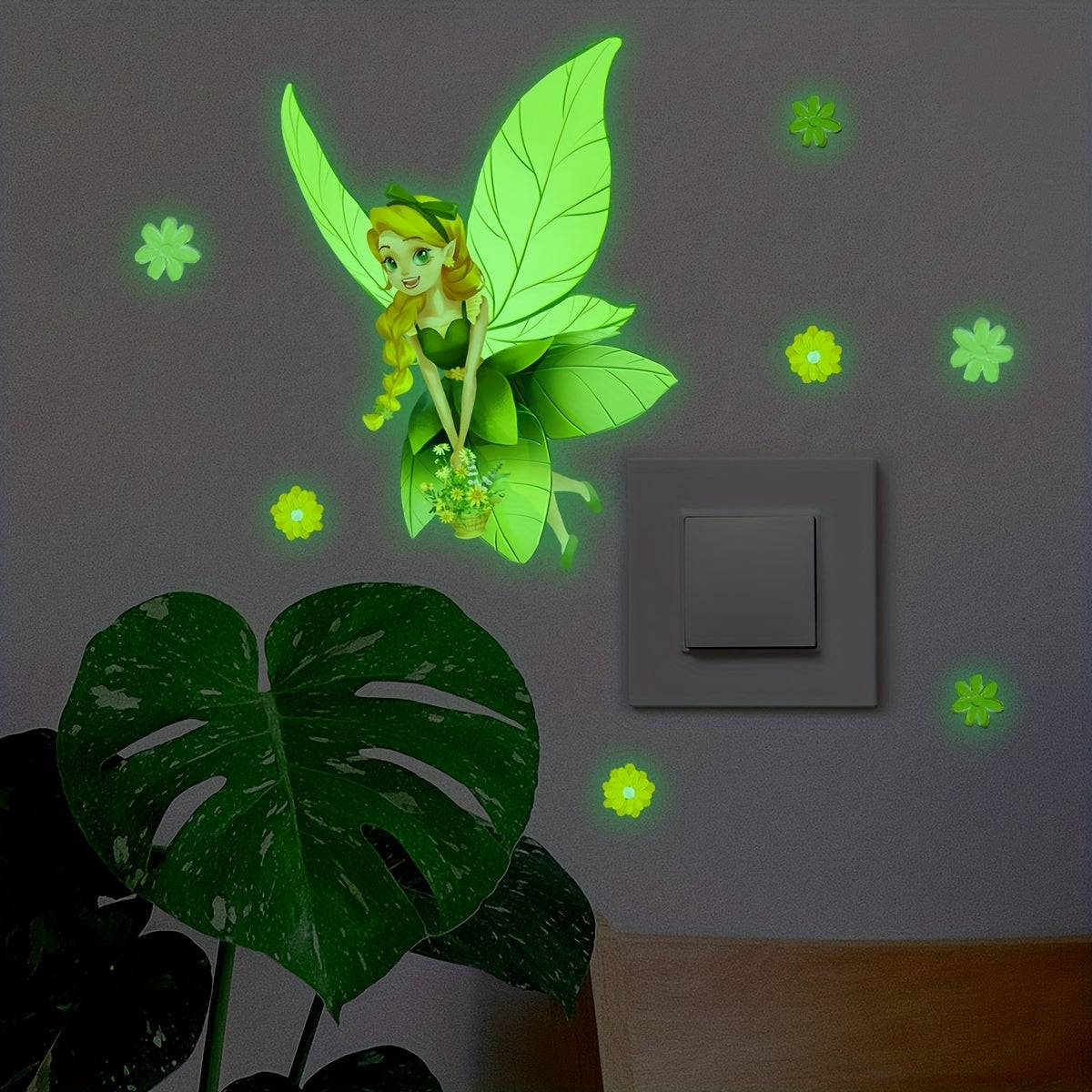 Luminous Elf Butterfly Girl Wall Sticker