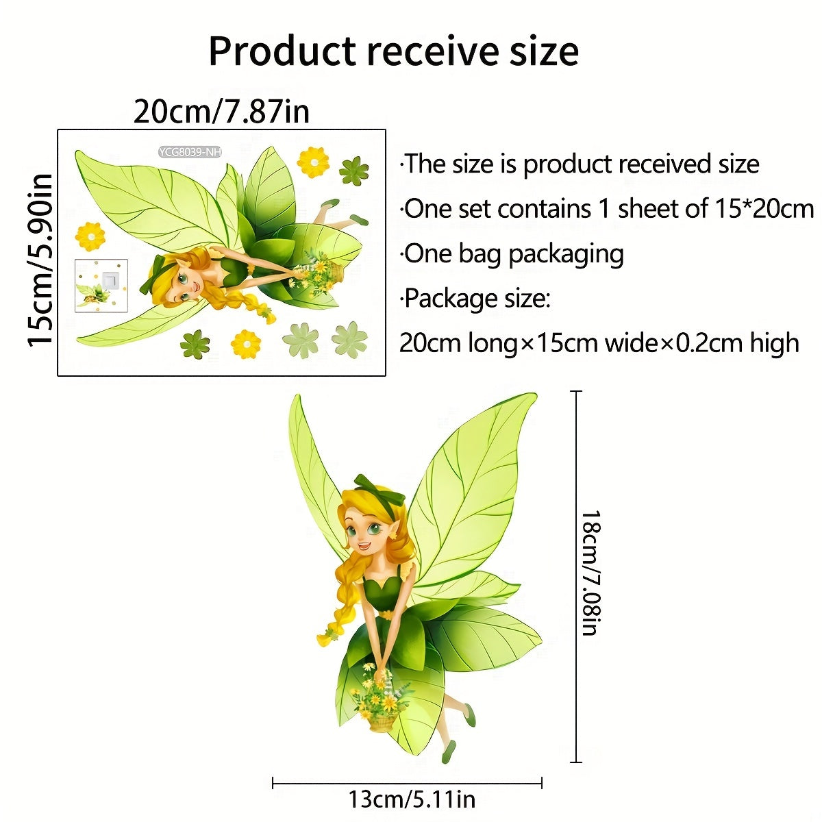 Luminous Elf Butterfly Girl Wall Sticker