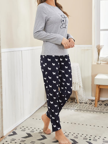 Women’s Dog Print Pajama Set