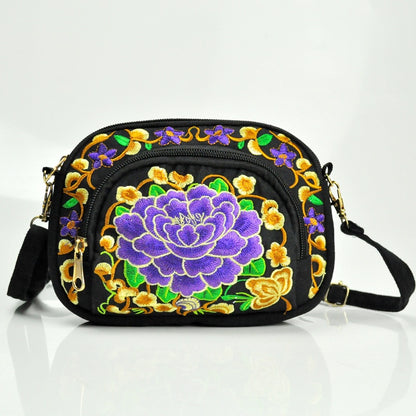 Floral Embroidered Crossbody Bag