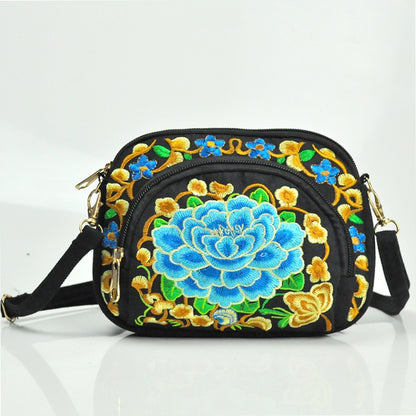 Floral Embroidered Crossbody Bag