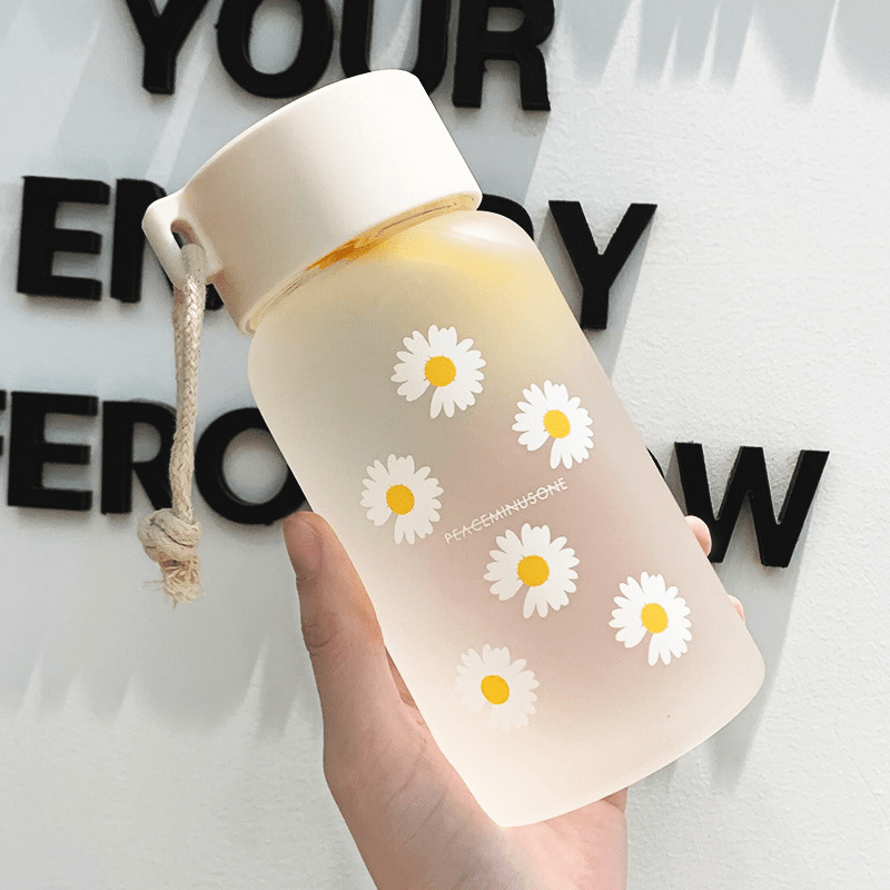 Daisy Frosted Water Bottle