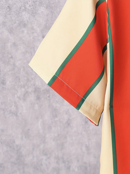 Boys Striped Shirt & Tailored Pocket Shorts Set