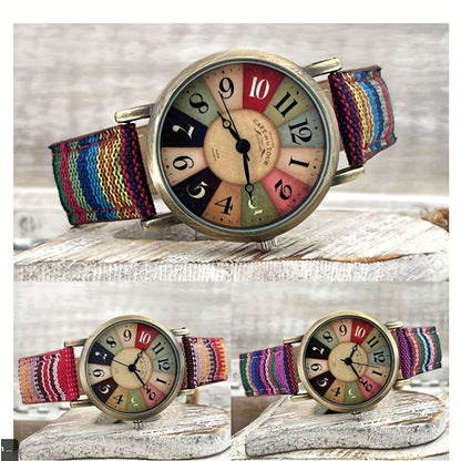 Luxury Flower Dial Wooden Watch