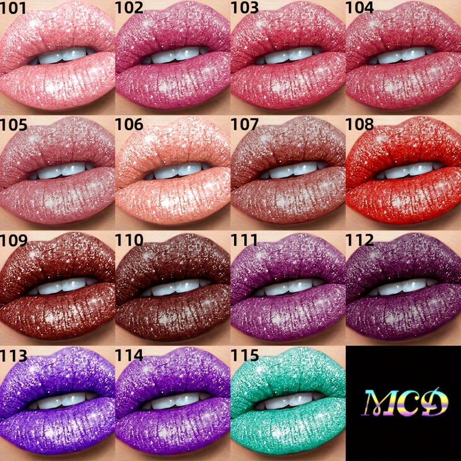 Waterproof Pearl Lip Gloss & Glitter Eyeshadow Palette