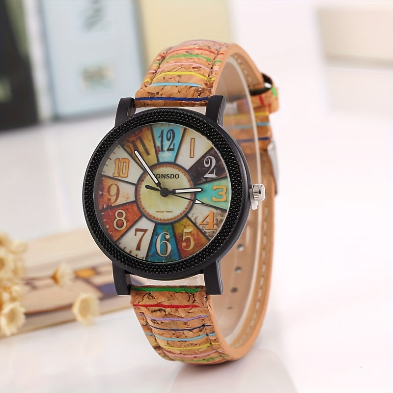 Luxury Flower Dial Wooden Watch