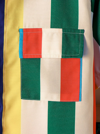 Boys Striped Shirt & Tailored Pocket Shorts Set