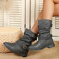 Chic Ruched Western Cowboy Boots