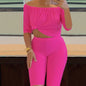 Women’s Sexy Off-Shoulder Top & Shorts Pantsuit