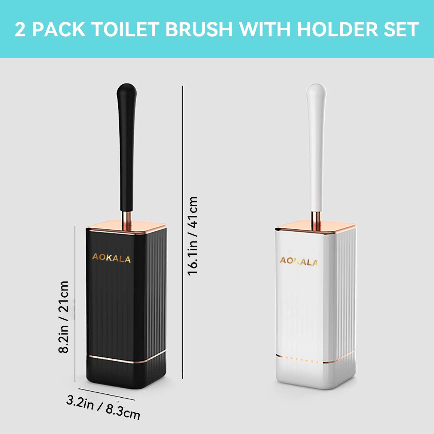 Aokala Long Handle Bathroom Toilet Brush