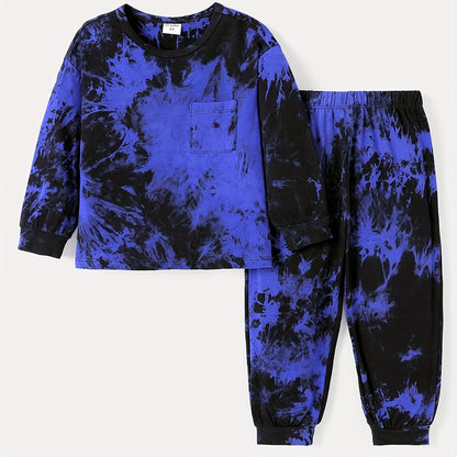 Tie-Dye Kids Sweatshirt and Pants Matching Set