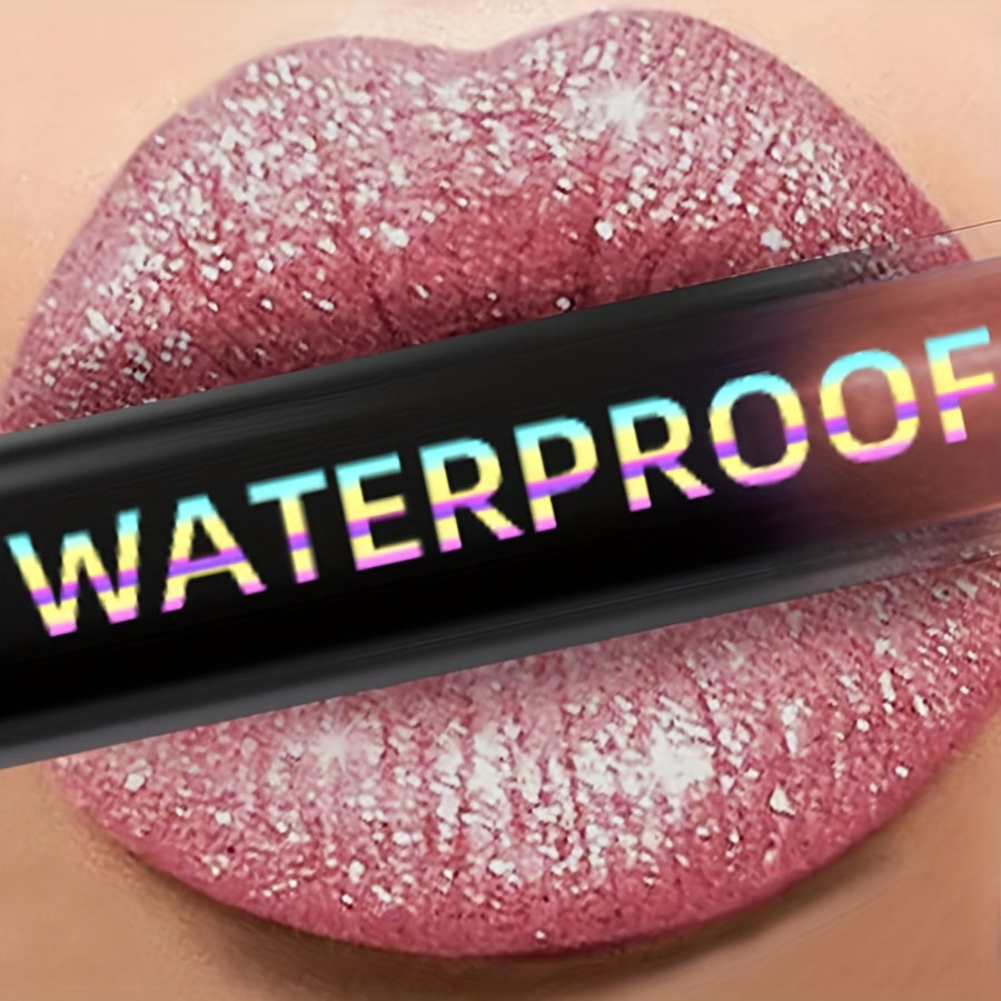Waterproof Pearl Lip Gloss & Glitter Eyeshadow Palette