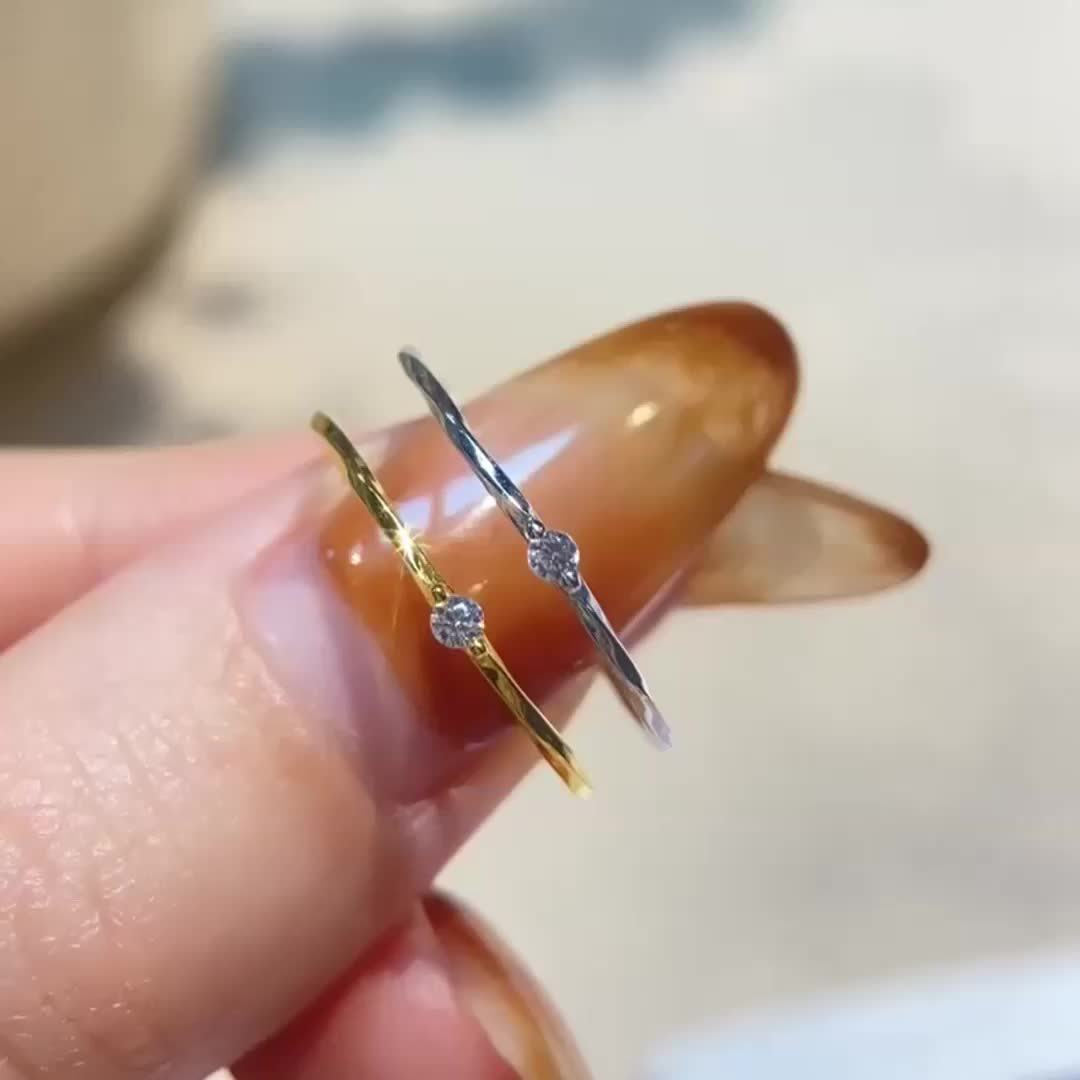 Minimalist 925 Silver Zirconia Ring