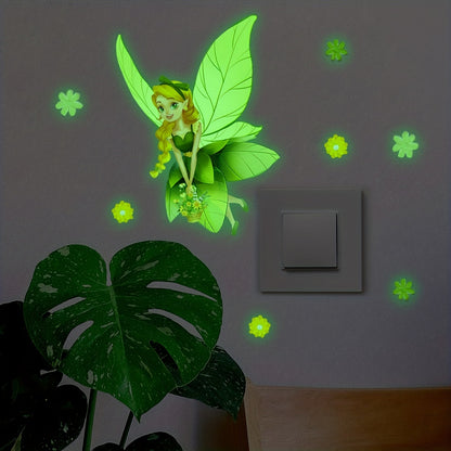 Luminous Elf Butterfly Girl Wall Sticker