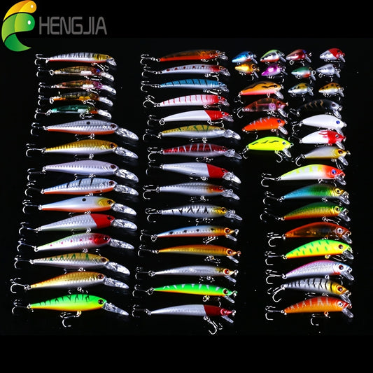 56pcs Fishing Tackle Kit