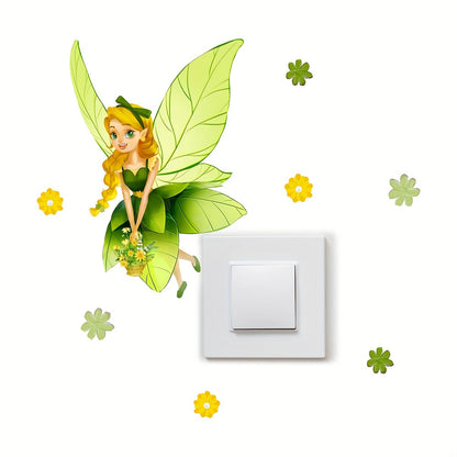 Luminous Elf Butterfly Girl Wall Sticker