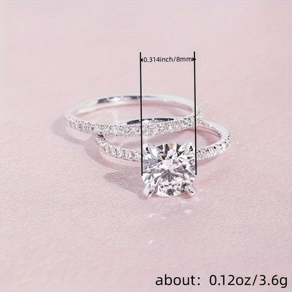 Silver Plated Rhinestone Rings