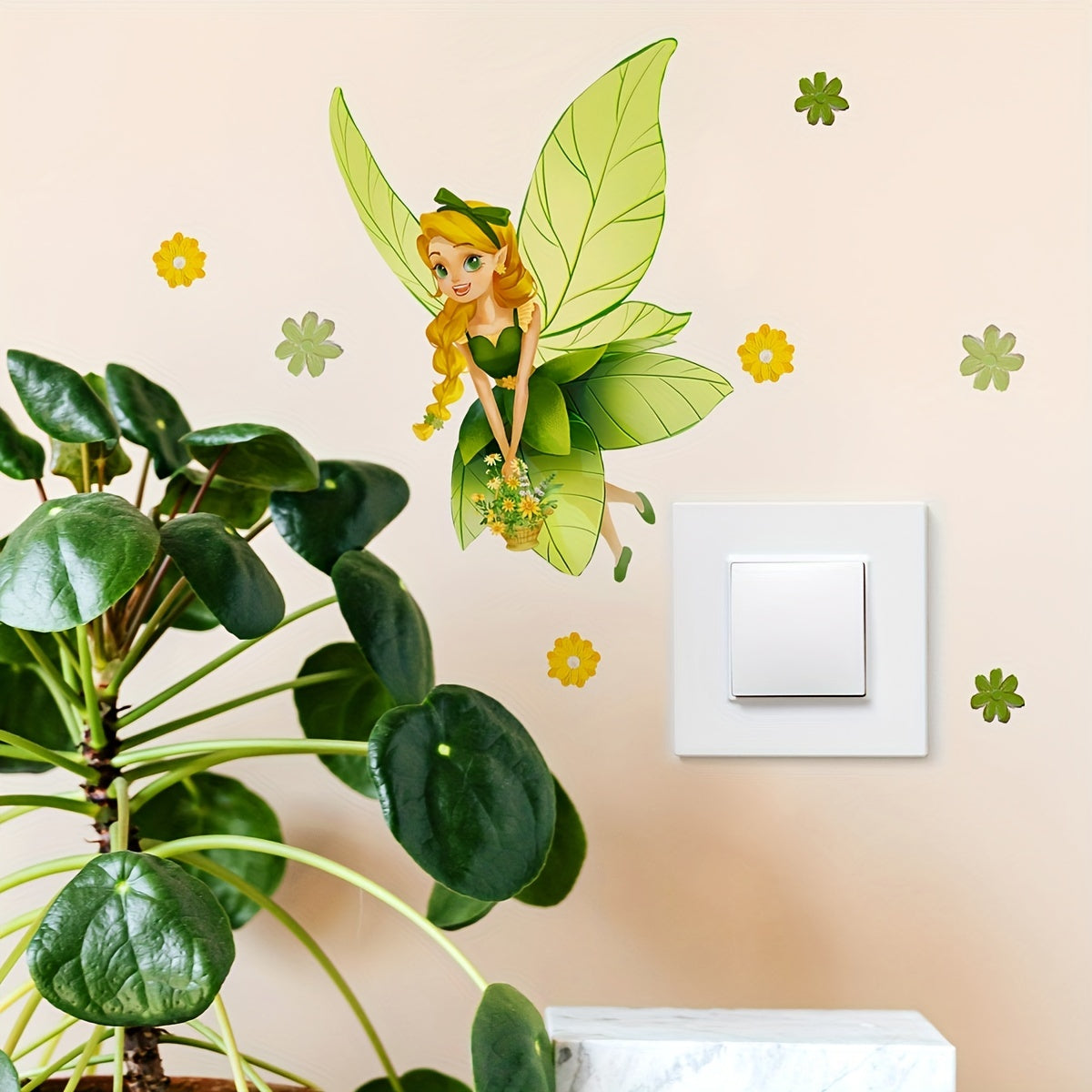 Luminous Elf Butterfly Girl Wall Sticker