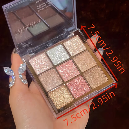 9-Color Sparkling Eyeshadow Palette