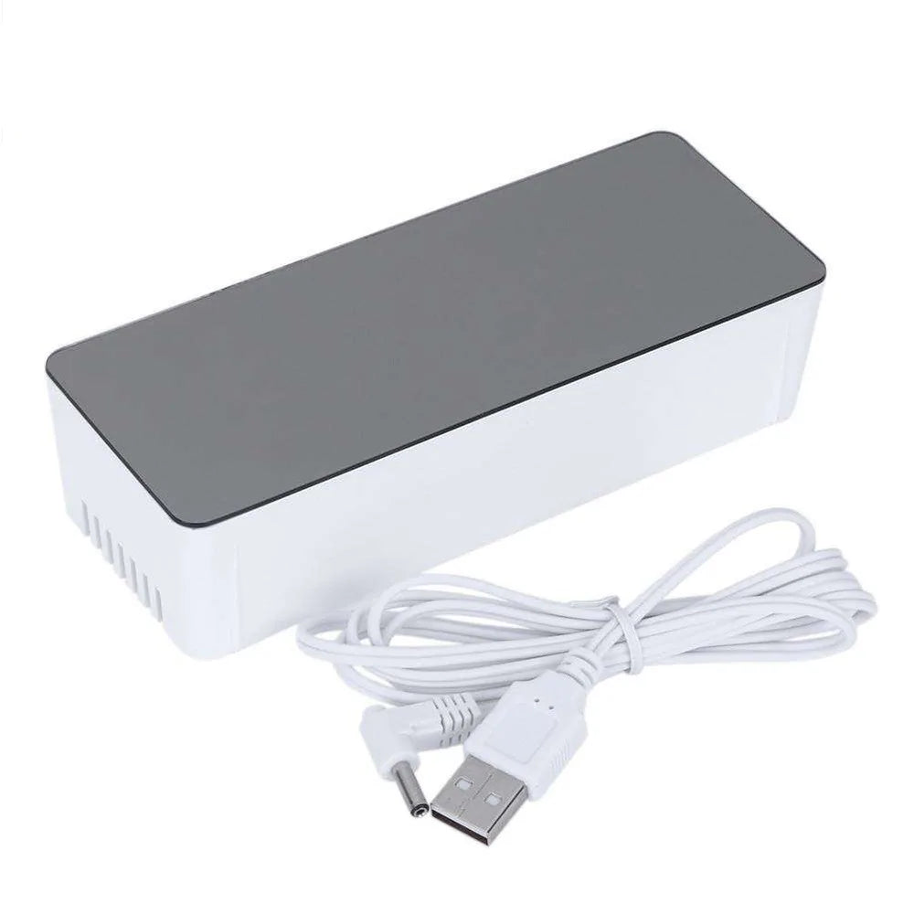 Digital LED Mirror Alarm Clock with Snooze Function.