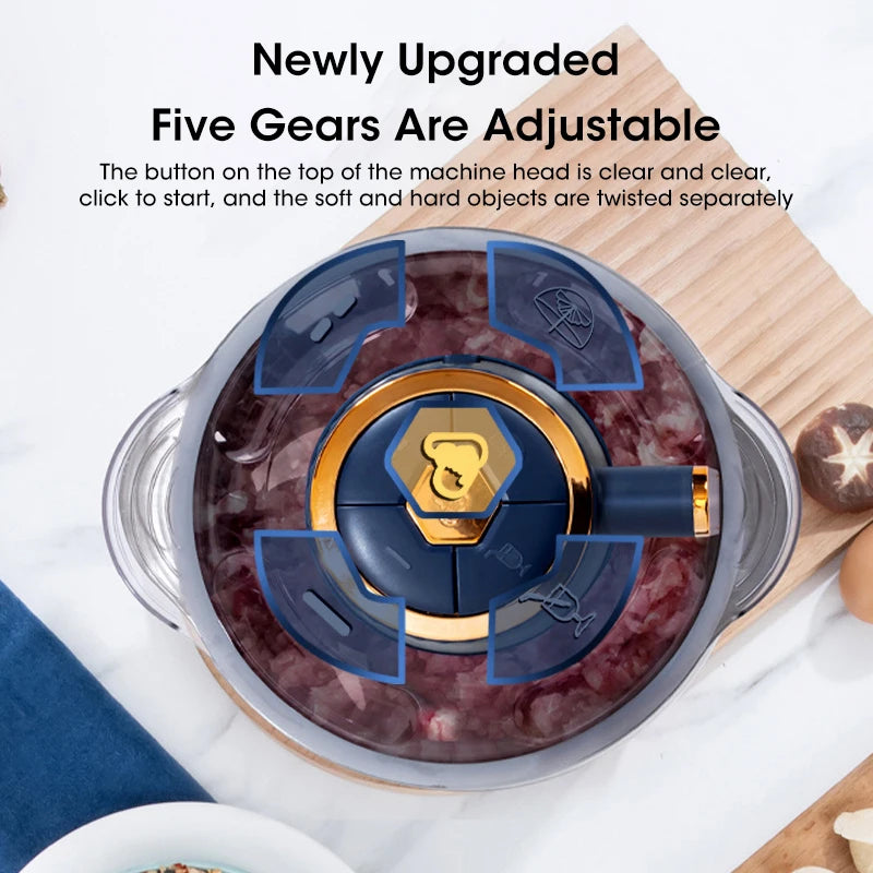 Electric Meat Crusher, Chopper & Vegetable Cutter