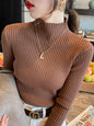 Casual Knit Turtleneck Sweater for Women