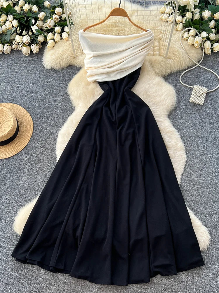 Modern Off-Shoulder Evening Dress
