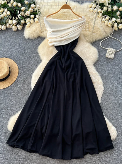 Modern Off-Shoulder Evening Dress