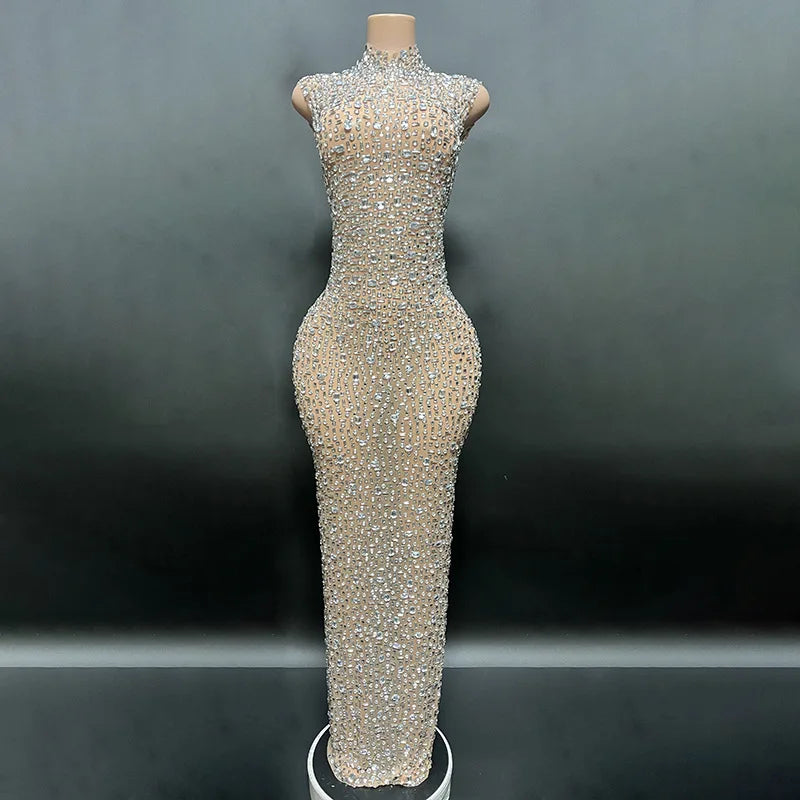 Elegant Luxury Crystal Long Prom & Party Dress