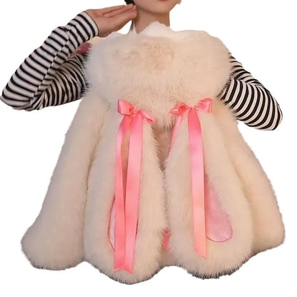 Kids Rabbit Ear Plush Coat