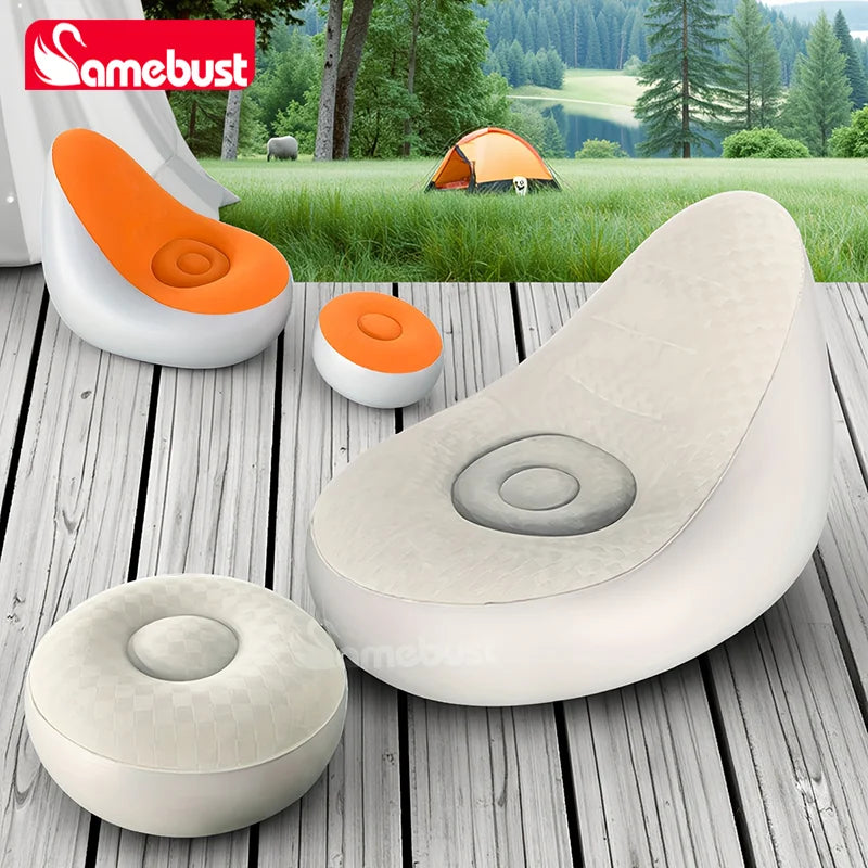 Camebust Inflatable Lounge Sofa with Flocking Surface