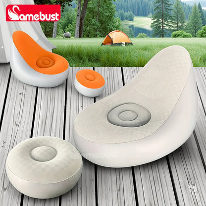 Camebust Inflatable Lounge Sofa with Flocking Surface