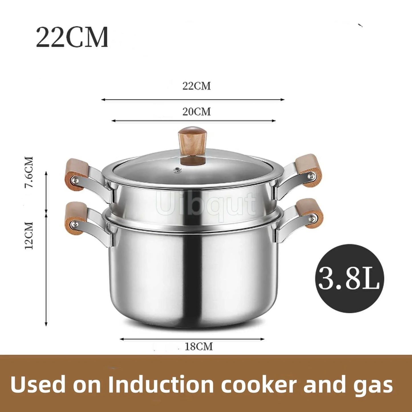 Double-Bottom Stainless Steel Soup Pot