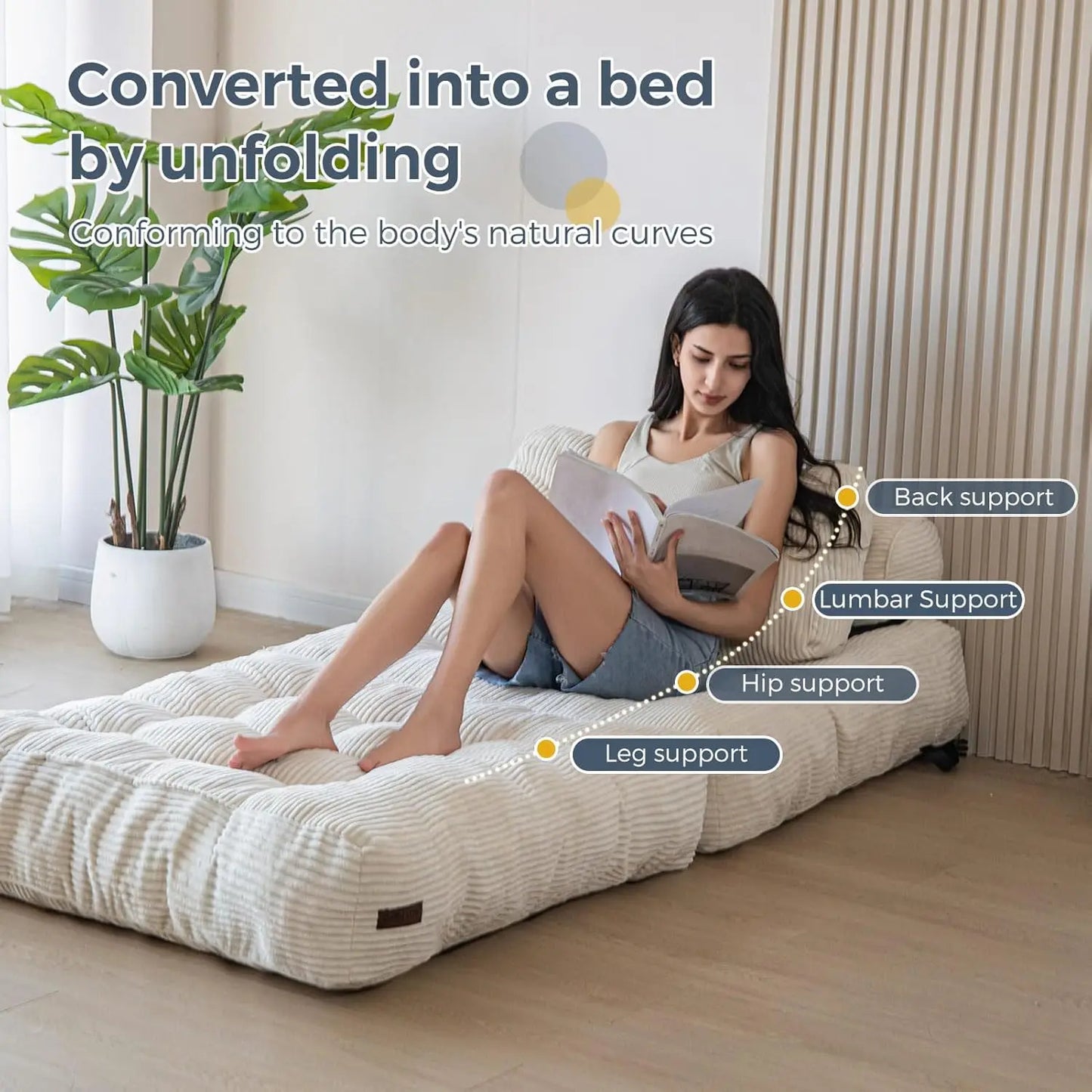 Minimalist Floor Sofa with Vacuum Compression