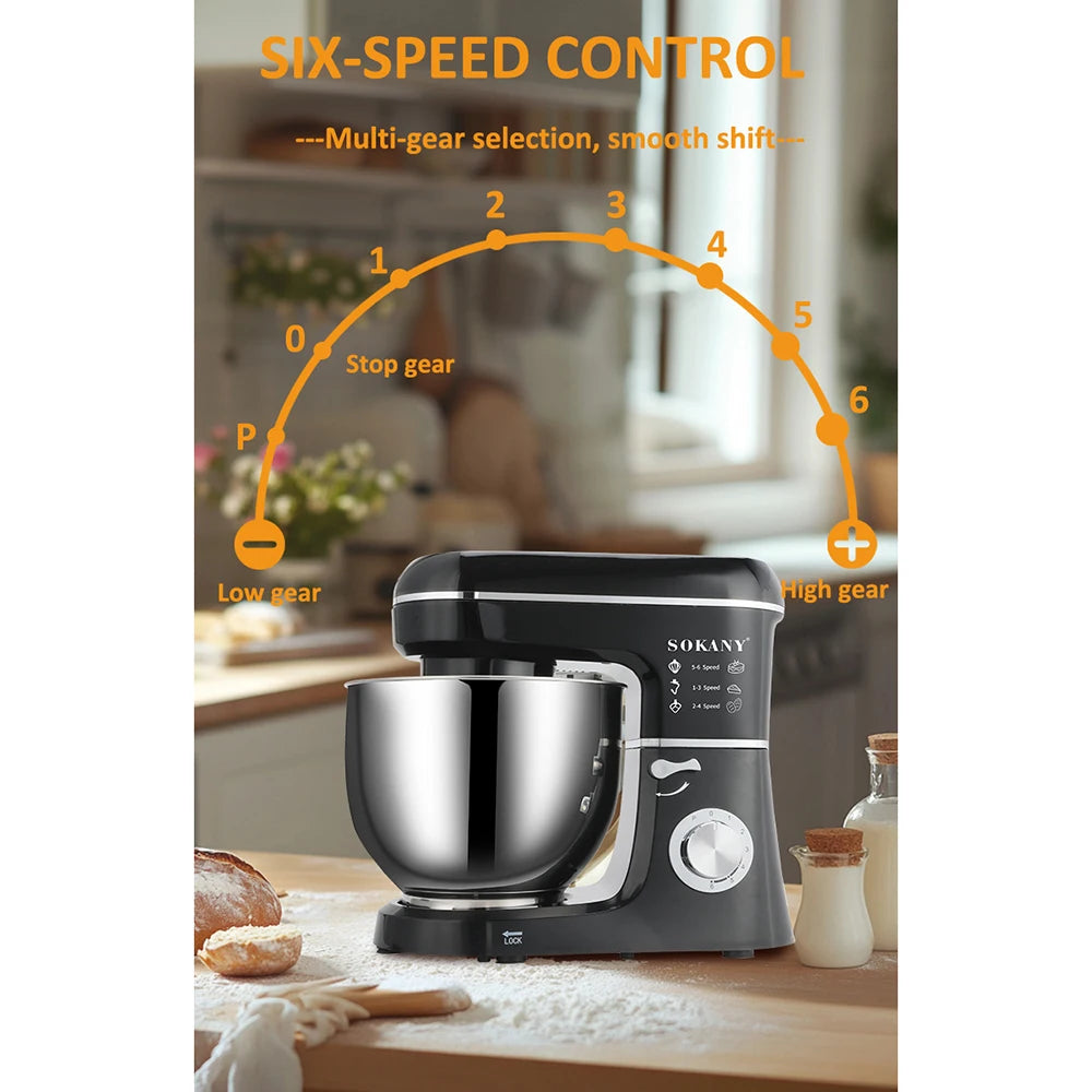 Powerful Electric Mixer with Dough Hook & Whisk