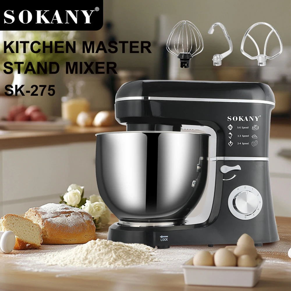 Powerful Electric Mixer with Dough Hook & Whisk