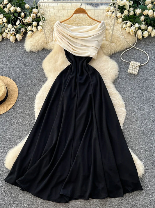 Modern Off-Shoulder Evening Dress