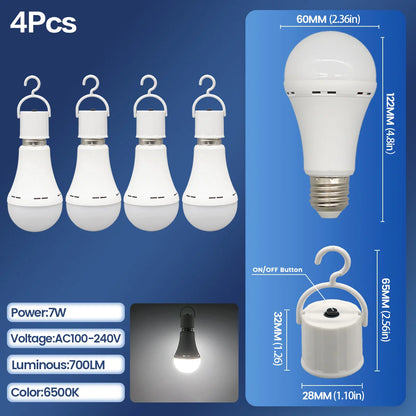 Rechargeable LED Emergency Bulb