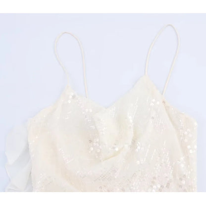 MUJER 2025 Sequin Mini Slip Dress for Women