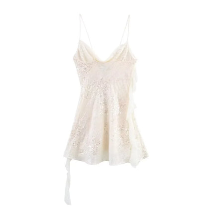 MUJER 2025 Sequin Mini Slip Dress for Women