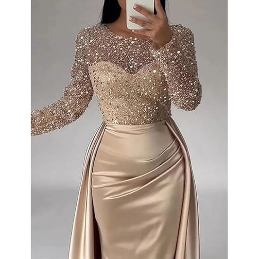 Sequin Maxi Dress for Prom, Wedding & Hosting