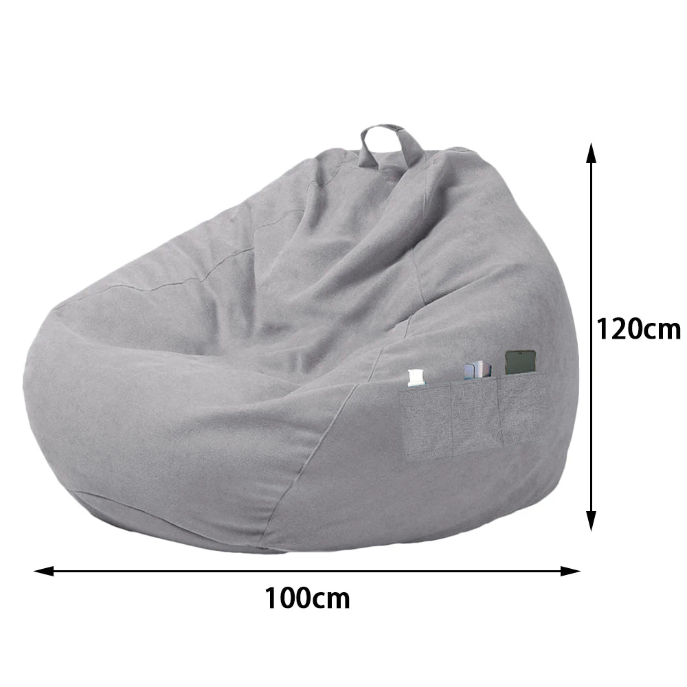 Large Soft Fluffy Bean Bag Sofa Cover