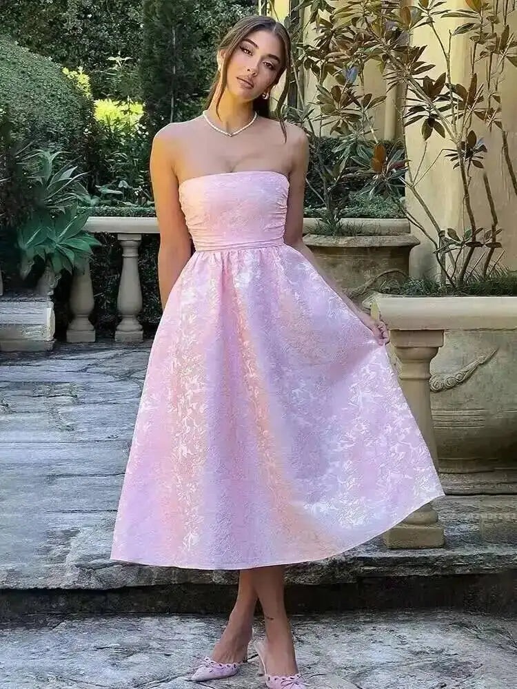 Townlike 2024 Jacquard Wrap Mini Dress for Women