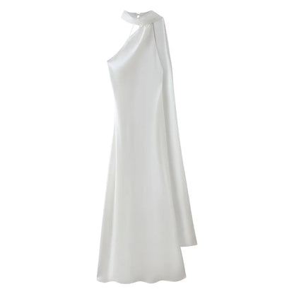 VEITCHE Sleeveless Halter Party Gown
