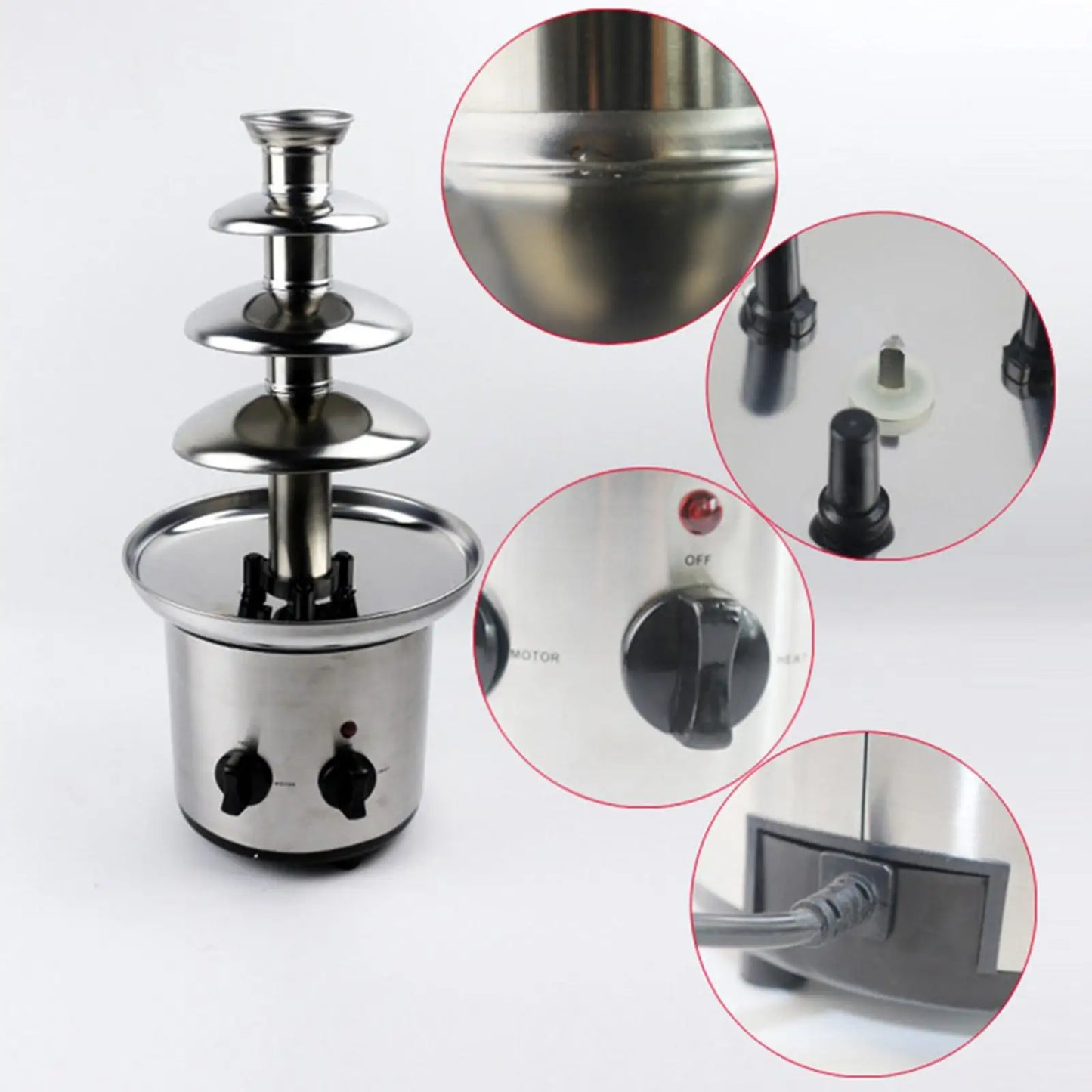 Stainless Steel Chocolate Fondue Fountain
