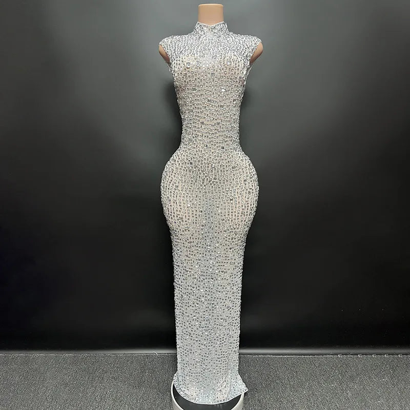 Elegant Luxury Crystal Long Prom & Party Dress