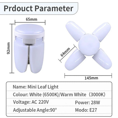 Foldable Fan-Shape LED Bulb