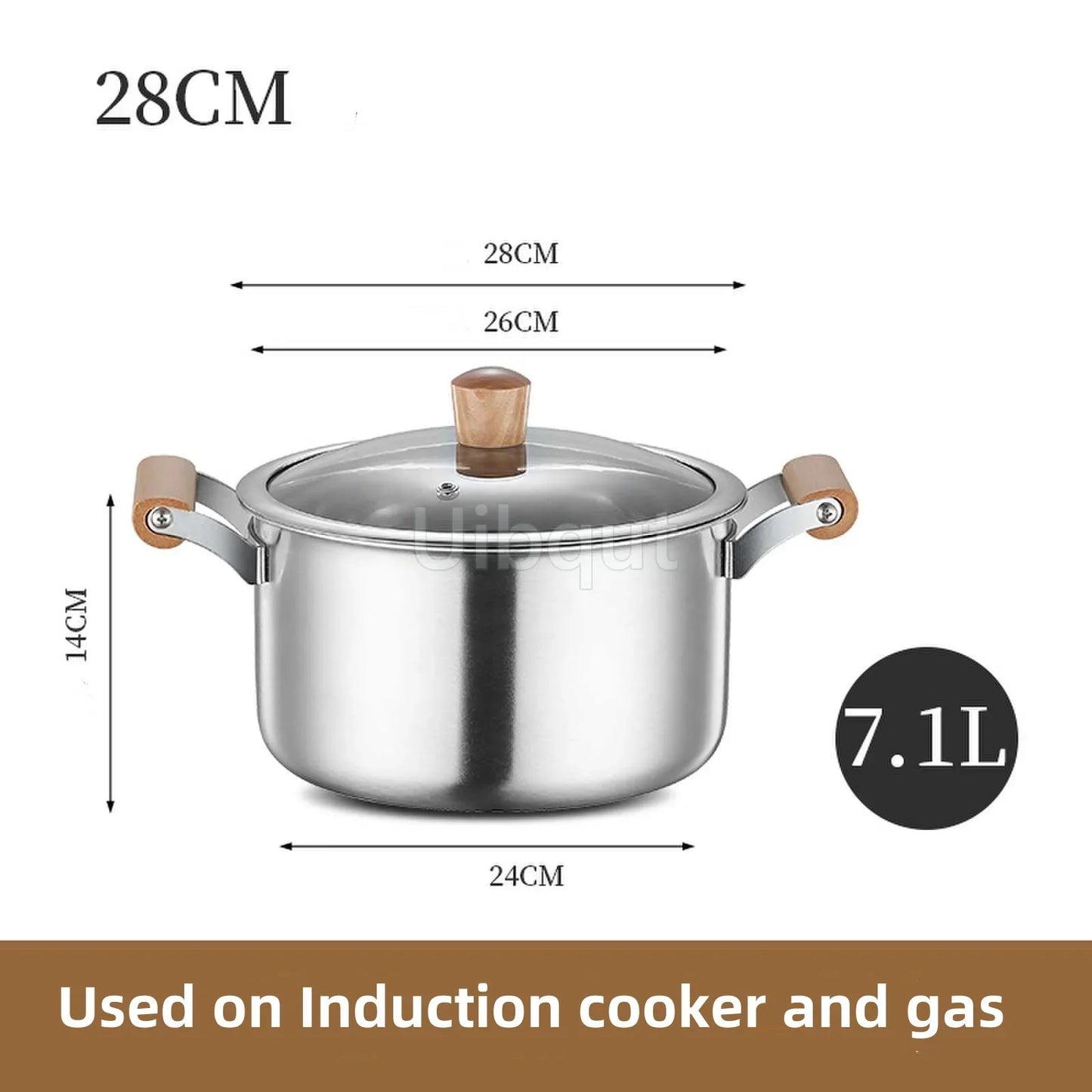 Double-Bottom Stainless Steel Soup Pot