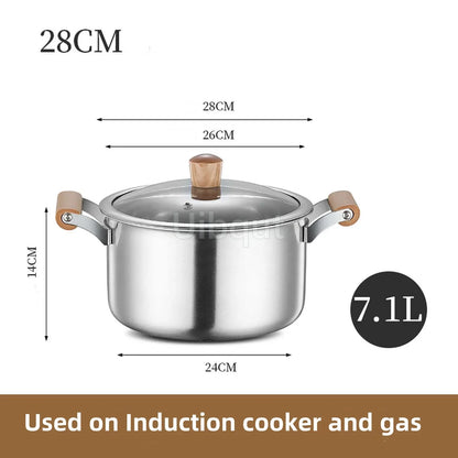 Double-Bottom Stainless Steel Soup Pot