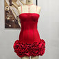 VC Christmas Red Strapless Mini Dress